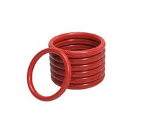100pcs de juntas tóricas rojo de silicona para sellado, resistentes a altas temperaturas e impermeables, 10.6mm de diámetro interior para electrodomésticos, OD 15.9mm, diámetro del alambre 2.65mm