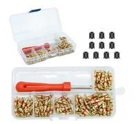 100Pcs Desmonte Válvula Neumático Herramienta Desmontaje de proyectiles, valvulas neumaticos, apretar valvula obus neumatico, con tapones de válvula, Válvula Core, 4-1 Herramienta, para reparación