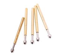 100Pcs Diámetro de la cabeza del cono 1.02mm Longitud 16mm Radio esférico Punta Punta de contacto de resorte Sonda de prueba PCB Tono de oro Pin de prueba