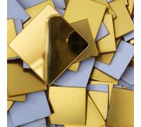 100PCS DIY Disco Ball Glass Mirror Stickers 50X50MM para proyectos creativos de manualidades (dorado)