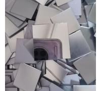 100PCS DIY Disco Ball Glass Mirror Stickers 50X50MM para proyectos creativos de manualidades (plata)