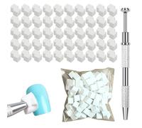 100PCS Esponjas Para Uñas Ombra Con Pinza De Metal, Esponjas Para Decoración De Uñas, Esponja Cepillo Nails Para Crear Una Variedad De Patrones De Arte De Nials Gradientes