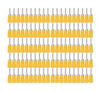 100pcs Ferrule Terminal Connector Kit Terminales de alambre de cable profesional para equipos eléctricos Automatización industrial de cobre PVC Amarillo 12 10 AWG