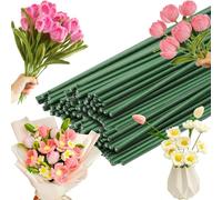 100PCS Florist Wire 30CM Green Wires Floral Flowers Creative Hobby 2MM Diameter for Wreath Craft, Flower Bouquet, Wire Tabulation