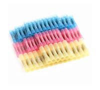 100PCS Fully Insulated Electrical Wire Butt Connectors 3Colors Heat Shrink Crimp Terminals 3Sizes 22-10 AWG Kit