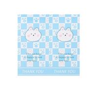 100PCS Gracias por apoyar a My Small Business Stickers Etiquetas de sellado hermosas Acuarela Pink Blue Gift Wrapping Party Gift-50pcs-5x10cm