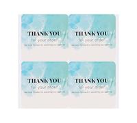 100PCS Gracias por apoyar a My Small Business Stickers Hermosas etiquetas de sellado Acuarela Rosa Azul Envoltura de regalos Party Gift-Type 4-100pcs