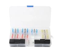 100Pcs Heat Shrink Wire Solder Connectors Sleeves Fast Butt Electrical Cable Soldering Terminals Set With Box