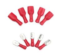 100PCS Insulated 22-18AWG Spade Electrical Connectors Crimp Male & Female Terminals Seal Wire Connector Kits Red
