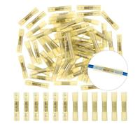 100PCS Insulated Heat Shrink Butt Connectors Seal Electrical Wire Connectors Crimp Terminals A.W.G 12-10 Yellow