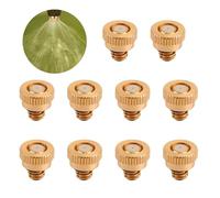 100Pcs isting Nozzles Kit Low-Pressure for Cooling System, Brass ister Nozzles, Fog Nozzles for isting System Outdoor Cooling System Garden Water ister(0.6mm)
