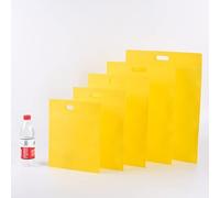 100pcs Logotipo personalizado Bolsa plana no tejida Bolsa de la compra Bolsa de tela para ropa Pelucas Un color Impresión a doble cara Diseño libre Logo-amarillo,100pcs logo printing,30x40cm