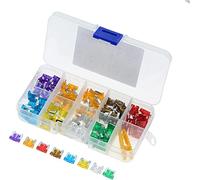 100pcs/lote Carry Camión Fusibles de micro cuchillas 3a 5a 7. 10a 15a 20a 25a 30a amp Surtido caja plástico con clip