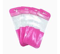 100PCS Lote rosa/Zip Lock paquete bolso con el agujero de la caída de artículos varios accesorios electrónicos de almacenamiento de bolsas de ventana transparente 9 Tamaños(8.5x18.5cm)