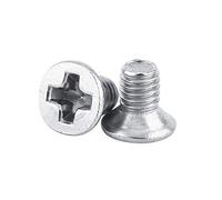 100Pcs M3 Tornillos de Cabeza Torniñlls de Cabeza Plana Tornillos de Cruz de Acero Inoxidable SS304 Hilo Completo(M3×4mm)