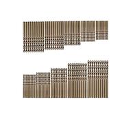 100pcs M35 brocas de acero inoxidable cobalto juego de brocas 1 mm, 1,5 mm, 2 mm, 2,5 mm, 3 mm,20 piezas para cada uno, micro brocas para madera, metal, acero, plástico, aluminio