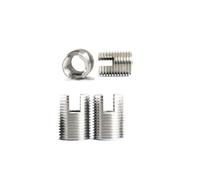 100Pcs M5 Stainless Steel Self Tapping Thread Inserts 302 Slotted Type Bushing Screws M5*0.8 * 10(L)
