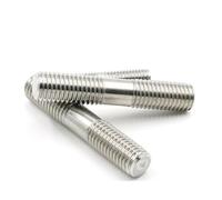100pcs M6 M8 M10 Stainless Steel Dental Rod Bolt Double Threaded Screws Left-Hand Right-Hand Fine Tooth Non-Standard(M6x250 (100pcs))