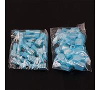 100pcs Male & Female Crimp Terminator Kit Blue Fully Insulated Butt Electrical Wire Cable Connectors For 16-14AWG