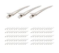 100pcs Metal Duck Billed Hair Clips, Professional Hair Styling Clips for Sectioning and Curling, Firmly Clamp Alloy Pin Curl Clips with Non - Slip Design, for Salon and Home Use
