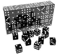 100pcs Mini Dice Set, 0.2 Pulgadas acrílico Mini Dados con Puntos Blancos, Set pequeño portátil para Juego de Mesa, matemáticas de enseñanza y favores de Fiesta