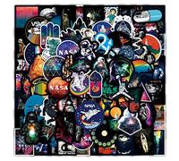 100Pcs NASA Space Stickers, Ciencia Ficción Universo Astronauta Pegatinas Packs para Niños y Jóvenes, Cohete Cápsula Espacial Vinilo Impermeable Calcomanías para Portátiles, Guitarras, Monopatines
