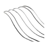100pcs Necklace Square Box Chain Stylish Jewelry for Women Men Para Manualidades(22inch,1MM)