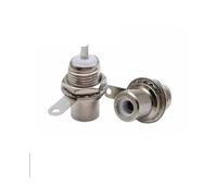 100Pcs Nickel Plated RCA Female Socket Audio Video AV Socket Nickel Plated Medium Extended Lotus Chassis Connector