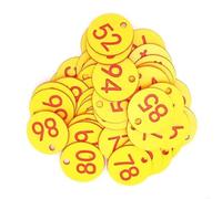 100PCS Number Tags 1-100 Numbered Labeling With Hole Easy Fastened Plastic For Key Identification Para IdentificacióN(Orange)
