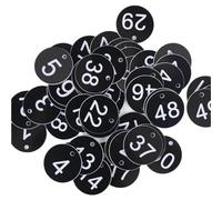 100pcs Numbered Sign Labels Beehive Tags Bee Box Mark Beekeeping Supply Garden Tool Set Number Plate For Restaurant para Llaves Maletas(Black)