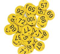 100pcs Numbered Sign Labels Beehive Tags Bee Box Mark Beekeeping Supply Garden Tool Set Number Plate For Restaurant Para IdentificacióN(Yellow)