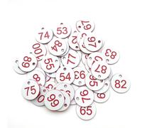 100pcs Numbered Sign Labels Beehive Tags Garden Box Mark With Hole Plant Markers 1-100 Para IdentificacióN(White)