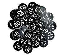 100pcs Numbered Sign Labels Beehive Tags Garden Box Mark With Hole Plant Markers 1-100 Para IdentificacióN(Black)