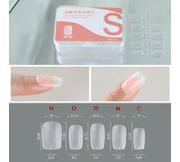 100pcs/paquete Transparente De Clavos Medio Esbelto La Punta Acrílica Falsa Cubierta Ataúd Larga Falso 9 Tamaño Para Uñas Falso Acrílico Forma