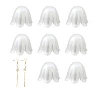 100Pcs Pearl Beads for Jewelry Making - White Acrylic Imitation Pearls with Holes, Craft Beads for Bracelets, Necklaces, Wedding Decorations & Vase Fillers
