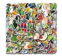 100PCS Pegatinas Bird,Pegatinas para Ordenador Portatil Agenda Laptop Skate Botella Agua Guitarras Maletas equipajes Coches y Bicicletas,Parrot Impermeable Vinilo Stickers