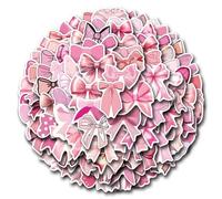 100PCS Pegatinas Coquette Bows,Pegatinas para Ordenador Portatil Agenda Laptop Skate Botella Agua Guitarras Maletas equipajes Coches y Bicicletas,Bowknot Impermeable Vinilo Stickers