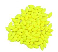 100Pcs Perlas Ovales Plásticas de Pesca Granos Flotador Pesca ( Color : Amarillo )