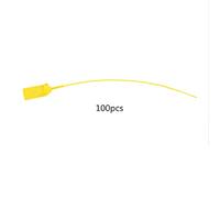100Pcs Plastic Disposable Zip Ties Self Locking Label Tag Secure Fastening for Shoes Bags Clothes Luggage White Yellow 250mm 9.8in (Amarilla)