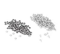 100Pcs remaches de diamantes de imitación, remaches de cristal Rhinestone Spikes Remaches para cuero/cinturón/bolso Decoración de cuero rivet (6mm-Plata)