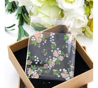 100PCS Rose Flowers Candy &Cookie Bolsas de plástico autoadhesivas para DIY Galletas Snack Baking Package Decor Kids Gift Supplies-1993,10x10cm,100PCS