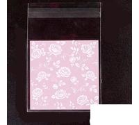 100PCS Rose Flowers Candy &Cookie Bolsas de plástico autoadhesivas para galletas de bricolaje Snack Baking Package Decor Kids Gift Supplies-3265,7x7cm,100PCS