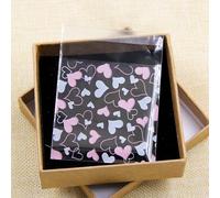 100PCS Rose Flowers Candy &Cookie Bolsas de plástico autoadhesivas para galletas de bricolaje Snack Baking Package Decor Kids Gift Supplies-823,7x7cm,100PCS