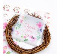 100PCS Rose Flowers Candy &Cookie Bolsas de plástico autoadhesivas para galletas de bricolaje Snack Baking Package Decor Kids Gift Supplies-831,10x10cm,100PCS