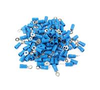 100PCS RV2-3 Blue 22-16 AWG 1.5-2.5mm2 Insulated Ring Terminal Connector Cable Connecto Wire Connector
