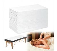100PCS Sabanas Desechables Camilla Masaje: 80x180 cm Papel Camilla Sabanas Masaje Desechables no Tejidas Para la Masaje Belleza Tatuaje SPA, Blanco