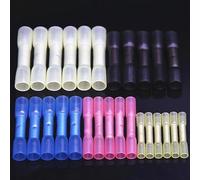 100PCS Seal Heat Shrink Butt Terminals Waterproof Seal Electrical Insulated Wire Connectors 5 Sizes Kit-Automotive Marine