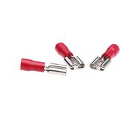100Pcs/set 6mm Female Terminals Quick Spade Wire Connector 22-18AWG Insulated Electrical Crimp Terminals Set Quick Disconnects