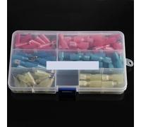 100Pcs/Set Waterproof Heat Shrink Crimp Terminals Insulated Electrical Wire Connector Female/Male Spade Terminals Connectors Kit