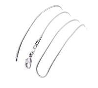 100pcs Snake Bone Chain Necklace Accessories Unisex Jewelry For Women & Men Para Manualidades(16 inch)